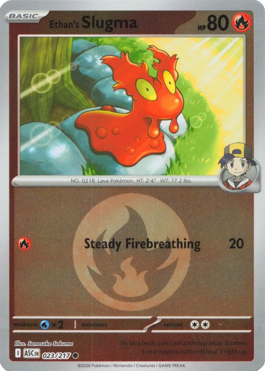 Ascended Heroes Ethan's Slugma [Energy] Pokémon card